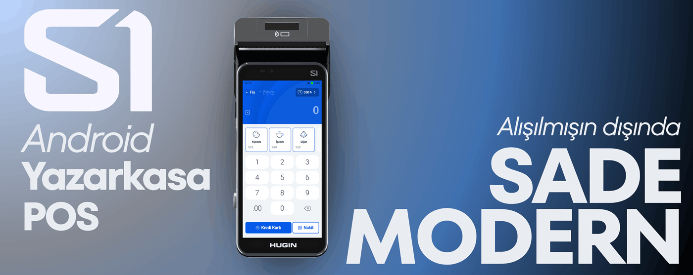 Hugin S1 Android Yazarkasa POS Ankara Satış ve Kurulum